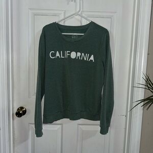 Women's Green Sweatshirt by Well Worn Los Angeles